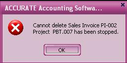 Cannot Delete Sales Invoice