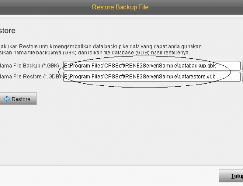 Cara merestore File Backup RENE (.GBK), Jika Database (.GDB)